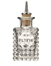 Elixir quadratische Bitterflasche - 10 cl